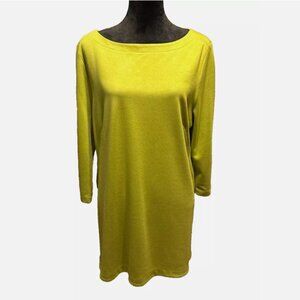 J Jill Sage Green 3/4 Sleeve Loose-Fit Tunic Soft Top Office Bold Blouse NWOT